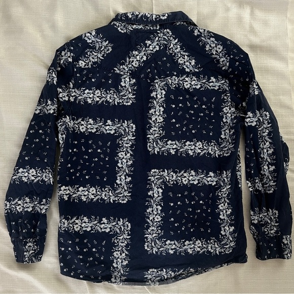 Chaps Men's Vintage 90’s Navy Western Button Down Shirt Size L - Picture 2 of 8